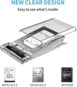 img 2 attached to Прозрачный жесткий дисковый корпус для преобразования SATA в USB C 3.1 Gen2 10Gbps - поддерживает до 6TB с адаптером дискового накопителя UASP для HDD/SSD 7/9.5мм