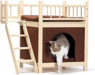 🏠 petsfit indoor cat and small dog house with side window and connectable pet stairs logo