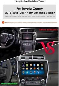 img 3 attached to 🚗 Android 10 Car Radio GPS Navigation System with 10.1 Inch Touchscreen, Bluetooth, WiFi, USB, Steering Wheel Control, and Rearview Camera for Toyota Camry 2015 2016 2017