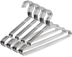 img 4 attached to 👔 40 Pack of OIKA Stainless Steel Suit Hangers - 16.5 Inch Heavy Duty Metal Coat Hangers