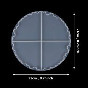 img 1 attached to 🎨 Simliber Resin Coaster Molds - Create Beautiful DIY Craft Agate Coasters with Epoxy Silicone Casting