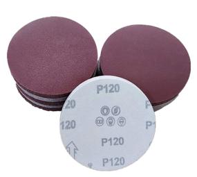 img 2 attached to 🔥 Jucoan 60 Pack 6 Inch Sanding Discs - Premium Assorted Grits Hook and Loop Aluminum Oxide Sandpaper for Professional Grinder Polishing - 10 Discs per Grit (80/100/120/180/240/400)