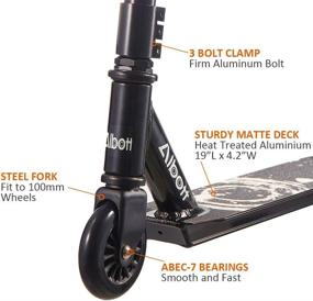 img 1 attached to Albott Pro Stunt Scooter: Premium Aluminum Trick Scooters for Kids 8+ - Perfect Freestyle Kick Scooters for Boys, Children, and Teens