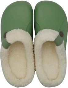 img 1 attached to 🧦 Outdoor Men's Winter Slippers with Non-Slip Sole - Mules & Clogs