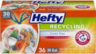 🌿 hefty clear recycling trash bags – 30 gallon size, 36 count: eco-friendly waste disposal solution logo