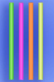 img 3 attached to 🥤 NEON Giant 12" Drinking Straws - Pack of 150: Ideal for Tall Cups and Tumblers, Great for Smoothies