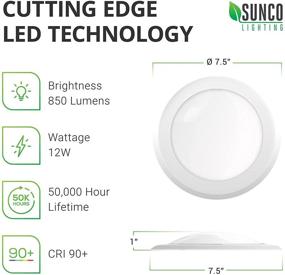 img 3 attached to 🔆 Sunco Lighting 24 Pack 5/6 Inch LED Downlight, 12W=75W, 5000K Daylight, 850 LM, Dimmable, Hardwired 4/6" Junction Box, Recessed Retrofit Ceiling Fixture