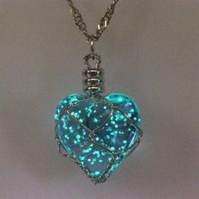 img 3 attached to 💚 Glow in The Dark Heart Pendant Necklace - FM FM42, Green Light