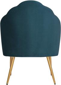 img 2 attached to 🪑 Rivet Sheena Glam Tufted Velvet Shell Chair by Amazon Brand - 23.5 inches Wide - Teal