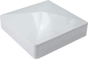 img 4 attached to 🔝 Jake Sales 4" Vinyl Post Cap - Enhance Your Vinyl Fence Posts with Pyramid Style Caps - White PVC/Vinyl Fence Post Cap for 4" x 4" Vinyl Fence Post