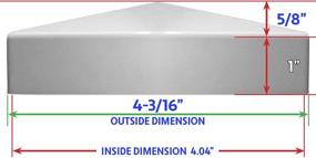 img 3 attached to 🔝 Jake Sales 4" Vinyl Post Cap - Enhance Your Vinyl Fence Posts with Pyramid Style Caps - White PVC/Vinyl Fence Post Cap for 4" x 4" Vinyl Fence Post