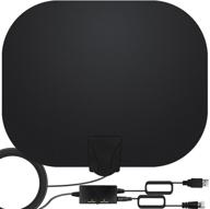 📺 amplified hd digital tv antenna - long range 250+ miles reception, 360° hdtv antenna. supports 4k 1080p, fire stick, and all indoor televisions. built-in signal booster for local channels. logo