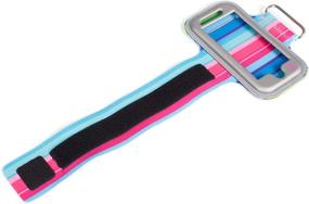 img 1 attached to Chic Buds IPhone 5 Armband With Open Screen Access (Fiesta Stripe)