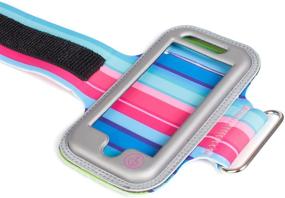 img 2 attached to Chic Buds IPhone 5 Armband With Open Screen Access (Fiesta Stripe)