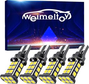 img 4 attached to 🚗 Highly Luminous T15 912 W16W LED Car Bulb Upgrade - 921 LED Bulbs with Advanced 3030 Chipsets, CANBUS Technology, 24-SMD, Ideal for Backup Reverse Lights - 6000K Xenon White (4pcs/Pack)