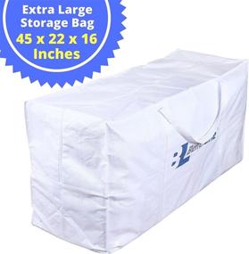 img 2 attached to 45x22x16 Inches Extra Large Storage Bag - Heavy Duty Tote with 100 lbs. Max Load - Tear-resistant & Water-resistant - Polypropylene Woven Cloth & Zippers