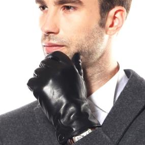 img 4 attached to Top-Rated Men's Winter Gloves: Stylish Leather Accessories for the Modern Man