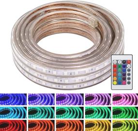 img 4 attached to 🌈 WYZworks LED Rope Lights, 150ft Waterproof Color Changing Strip Light for Outdoor & Indoor Use - Flexible Dimmable Lighting with Remote Controller, 16 Colors & Multi Modes - Available in 25ft, 50ft, 100ft, and 150ft