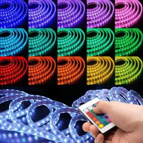 img 3 attached to 🌈 WYZworks LED Rope Lights, 150ft Waterproof Color Changing Strip Light for Outdoor & Indoor Use - Flexible Dimmable Lighting with Remote Controller, 16 Colors & Multi Modes - Available in 25ft, 50ft, 100ft, and 150ft