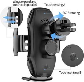 img 3 attached to 🚗 2021 New Model Smart Sensor Wireless Car Charger - 10W Qi Fast Charging, Silver Car Mount Wireless Charger Bracket with Infrared Smart Sensor