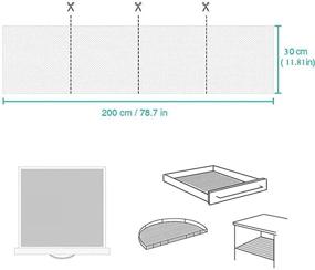 img 2 attached to 🔮 Non-Slip Grid Pattern Shelf Liner Drawer Liner for Kitchen Cabinets - Light Purple