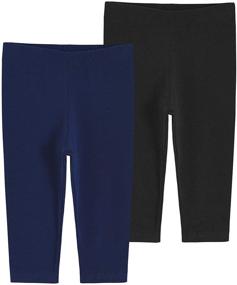 img 4 attached to 🩴 Latuza Girls Cotton Capri Leggings: Versatile & Comfortable Girls' Clothing Essential