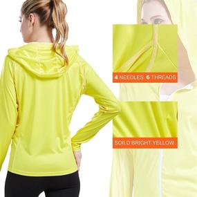 img 3 attached to 👚 Stay Stylish & Protected: Women's UPF 50+ Sun Protection Shirt with Full Zip Hoodie & Pockets