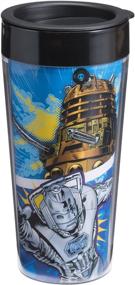 img 1 attached to Vandor 16051 Doctor Who 16 oz 🌌 Plastic Travel Mug: Vibrant Multicolor Design & Ultimate Portability