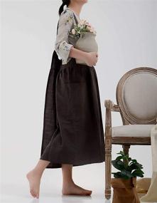img 2 attached to 👩 YESDOOD Cotton Linen Apron - Cross Back Pinafore Apron for Women, Ideal for Baking, Chef Cooking