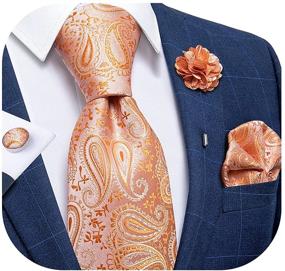 img 4 attached to 👔 Dress to Impress: DiBanGu Wedding Necktie Pocket Cufflinks for an Elegant Touch