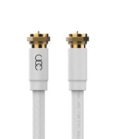 img 2 attached to 🔌 6ft Coaxial Cable Triple Shielded CL3 In-Wall Rated Gold Plated Connectors - RG6 Digital Audio Video Cable with Male F Connector Pin