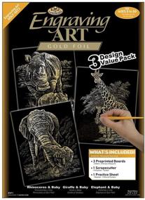 img 4 attached to 🎨 Gilded Delights: Royal and Langnickel Engraving Art 3 Design Value Pack in Gold