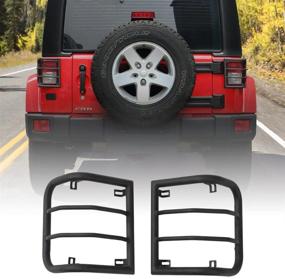 img 4 attached to 🚙 Tail Light Guard Protector for Jeep Wrangler JK JKU Rubicon Sahara 2007-2018