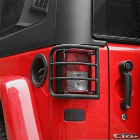 img 1 attached to 🚙 Tail Light Guard Protector for Jeep Wrangler JK JKU Rubicon Sahara 2007-2018