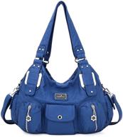 👜 просторные мягкие сумки-хобо из замшевой кожи для женщин - стильная уличная сумка с множеством карманов - модная тотовая сумка... логотип