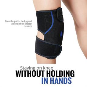 img 1 attached to ❄️ Adjustable Ice Compression Knee Wrap with Gel Pad for Hot and Cold Therapy - Perfect for Sports Injuries Recovery