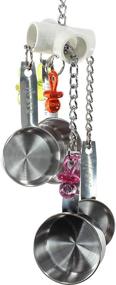 img 4 attached to 🦜 Colorful Durable Stainless Steel Clacker Toy for Parrots: Ideal for Macaws, African Greys, Cockatoos, and More - Bonka Bird Toys
