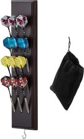 img 4 attached to 🎯 Viper Dart Caddy: Wall Mounted Dart Holder/Stand with Accessory Storage Bag, Displays 4 Sets of Darts, Compatible with All Dartboards and Surrounds