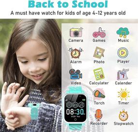 img 3 attached to BAUISAN Smart Watch For Kids - Kids Watch For Boys Girls Touch Screen 17 Games Dual Cameras Music Video Player Alarms Calculator Calendar Children Toys Birthday Gifts For 4-12 Years (Green)