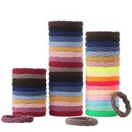 versatile set of 50pcs hair ties for women, seamless cotton elastic ponytail holders - 4 styles and 20 vibrant colors! logo