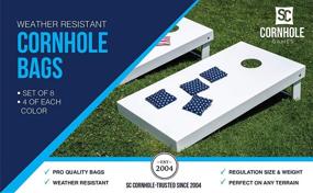 img 1 attached to 🌽 SC Cornhole's Weather Resistant Cornhole Bags (Set of 8): Customizable Colors for Optimal Durability