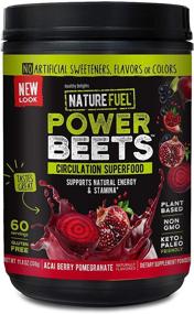 img 4 attached to 🌿 Nature Fuel Power Beets Powder: Boost Circulation & Enhance Energy with Delicious Acai Berry Pomegranate - Non-GMO Superfood Supplement, 60 Servings