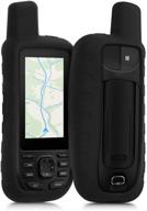 📱 чехол из черного силикона kwmobile для garmin gpsmap 66s / 66st - мягкий защитный чехол для gps-навигаторарукоятки системы навигации. логотип