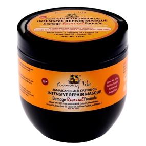 img 2 attached to 🌞 Sunny Isle Jamaican Castor Oil Intensive Repair Masque – 16oz, Black & Coconut Blend: Revitalizing Hair Treatment