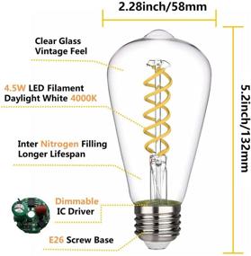 img 2 attached to 💡 Enhanced EMITTING Dimmable Flexible Bulb: 4 5W 4000K 6