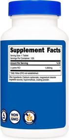 img 1 attached to Nutricost L Lysine 1000Mg 120 Tablets