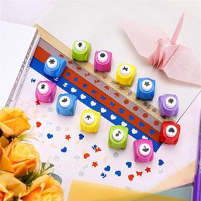 img 3 attached to 🎨 Versatile and Fun: Dynvue 12Pcs Tiny Craft Hole Punch Shape Set for Card Making, Scrapbooking, Nail Art, and More!