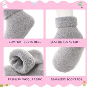 img 2 attached to Warm and Cozy: Eocom 6 Pairs Children's Winter Thick Wool Socks for Boys and Girls