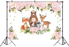 img 3 attached to 🌸 Woodland Animals Baby Shower Backdrop - Pink Watercolor Floral Design, Perfect for 1st Birthday Photography Background, Princess Jungle Animal Theme, Newborn Baby Party Decorations, Photo Booth Props