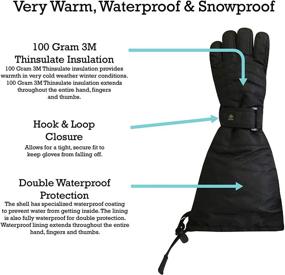 img 3 attached to ❄️ N'Ice Caps 100 Gram Thinsulate Elbow Length Waterproof Snow Gloves for Little Kids